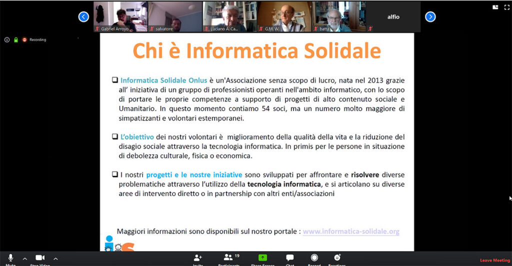 ScreenShot Assemblea Aprile 2020